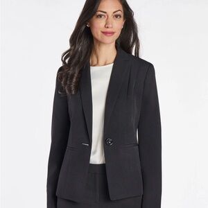 Kasper Black Blazer Tailored Suit Jacket